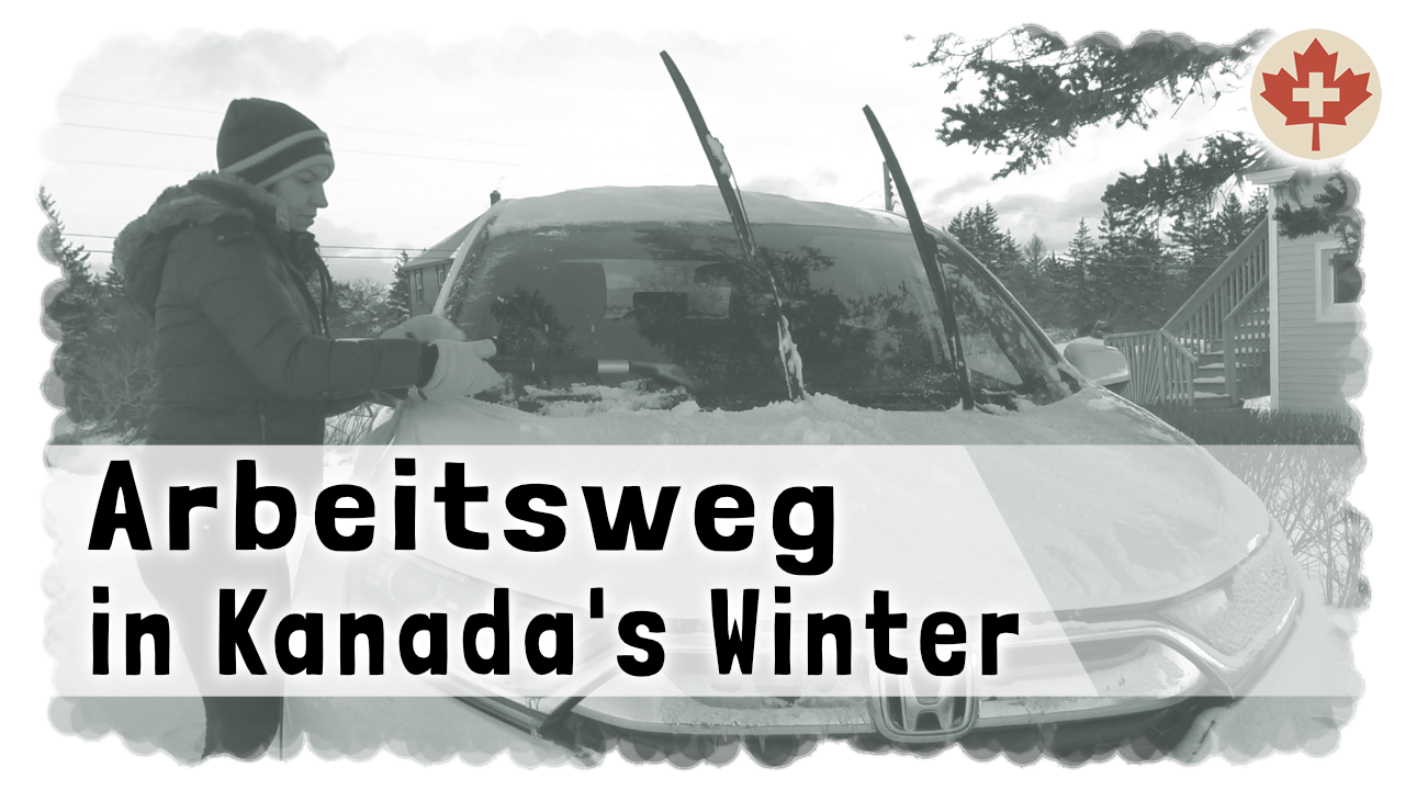 Fahrt von Blue Rocks nach Bridgewater im Winter - Impressionen aus unserem Arbeitsweg